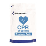 First Aid Only™ 9-Piece CPR and Sprains Treatment Pack, 9 Pieces, Resealable Plastic Bag (FAO91165) Each