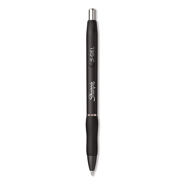 Sharpie® S-Gel™ S-Gel Gel Pen, Retractable, Medium 0.7 mm, Black; Blue Ink, Black; Gray; White Barrels, 12/Pack (SAN2129832) Pack of 12