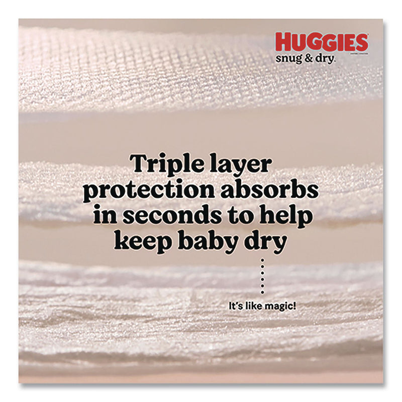 Huggies® Snug and Dry Diapers, Size 3, 16 lbs to 28 lbs, 168/Carton (KCM56456) Case of 168
