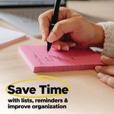Post-it® Notes Super Sticky Note Pads in Summer Joy Collection, 4" x 4", Note Ruled, 90 Sheets/Pad, 4 Pads/Pack (MMM6754SSJOY) Pack of 4