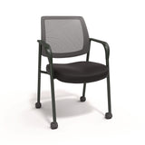 Union & Scale™ Essentials Mesh Back Fabric Guest Chair, 24.41" x 23.62" x 35.04", Black Seat, Black Back, Black Frame (UOSUN61297) Each