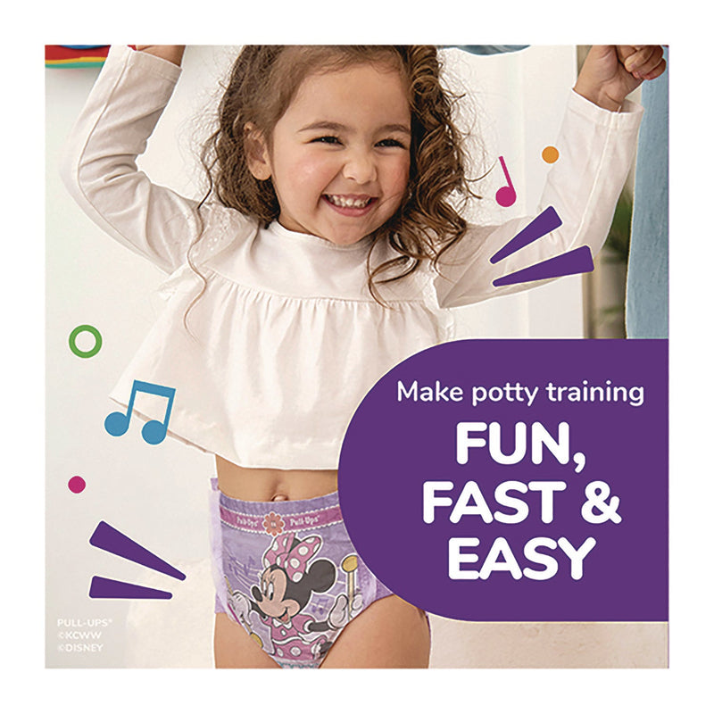 Huggies® Learning Designs Potty Training Pants for Girls, Size 5, 3T-4T, 32 lbs to 40 lbs, 84/Carton (KCC45269) Case of 84