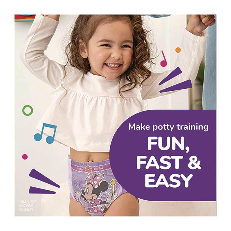 Huggies® Learning Designs Potty Training Pants for Girls, Size 5, 3T-4T, 32 lbs to 40 lbs, 84/Carton (KCM45269) Case of 84
