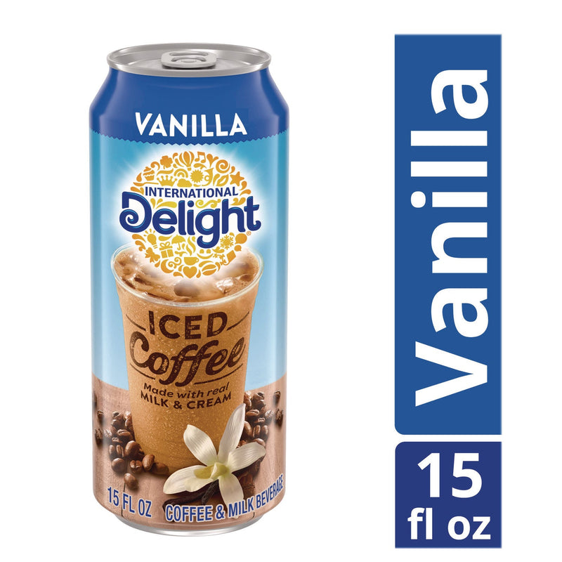 International Delight® Iced Coffee, Vanilla, 15 oz Can, 12/Carton (ITDWWI07823) Case of 12
