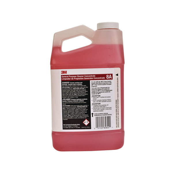 3M™ General Purpose Cleaner Concentrate, Clean Scent, 0.5 gal Bottle, 4/Carton (MMM8A) Case of 4