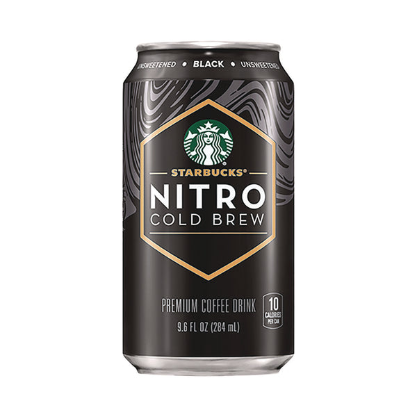 Starbucks® Nitro Cold Brew Coffee, Black Unsweetened, 9.6 oz Can, 12/Carton (SBKPEP19286)