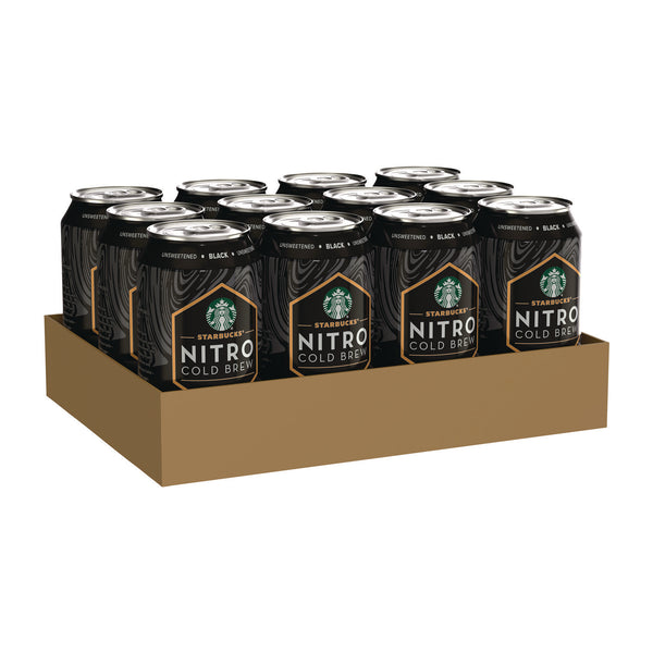 Starbucks® Nitro Cold Brew Coffee, Black Unsweetened, 9.6 oz Can, 12/Carton (SBKPEP19286)