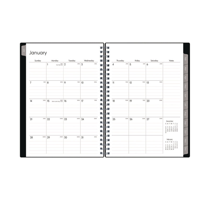 Blue Sky® Enterprise Weekly/Monthly Notes Planner, 8.63" x 5.88", Black Cover, 12-Month (Jan to Dec): 2026 (BLS131793) Each
