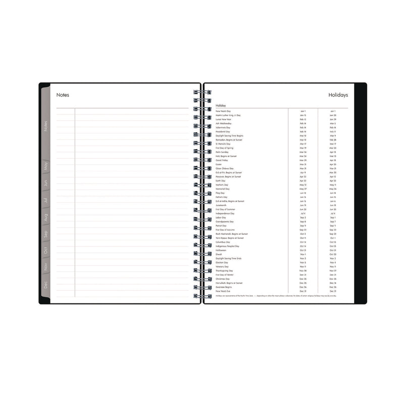 Blue Sky® Enterprise Weekly/Monthly Notes Planner, 8.63" x 5.88", Black Cover, 12-Month (Jan to Dec): 2026 (BLS131793) Each