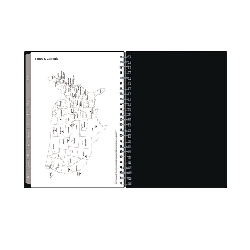 Blue Sky® Enterprise Weekly/Monthly Notes Planner, 8.63" x 5.88", Black Cover, 12-Month (Jan to Dec): 2026 (BLS131793) Each