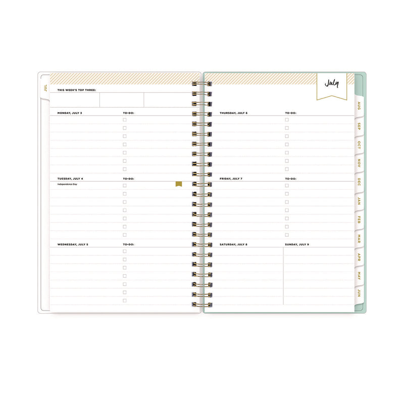 Blue Sky® Day Designer "Secret Garden Mint" Academic Year Weekly/Monthly Notes Planner, 8 x 5, 12-Month (July to June): 2025-2026 (BLS137900) Each