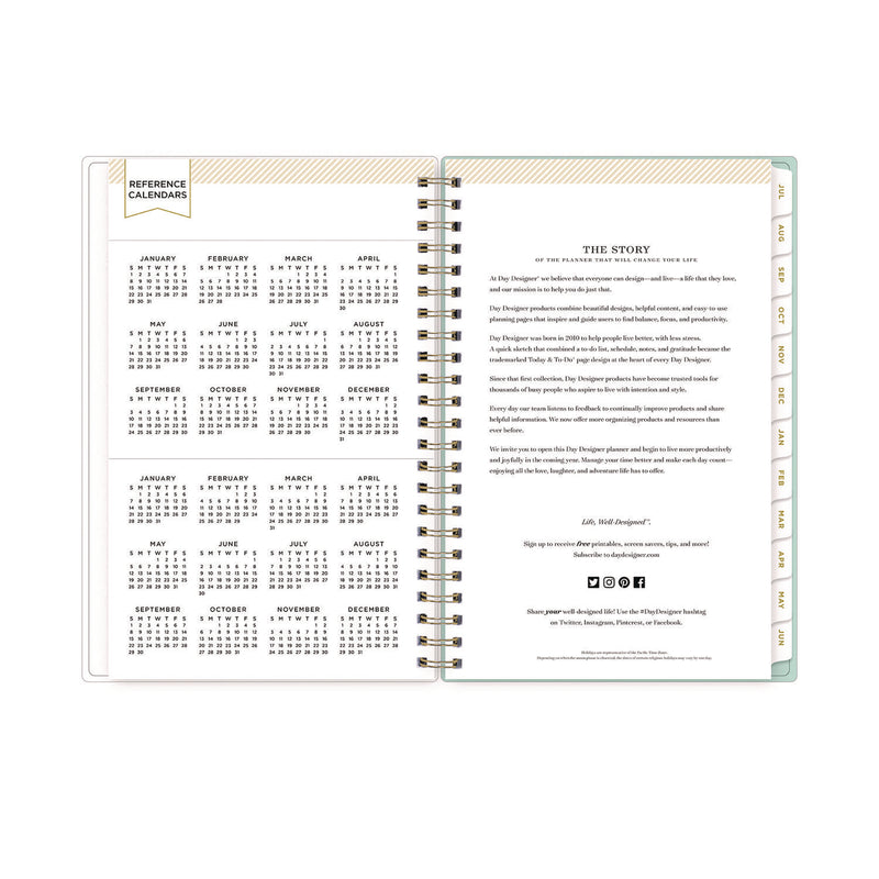 Blue Sky® Day Designer "Secret Garden Mint" Academic Year Weekly/Monthly Notes Planner, 8 x 5, 12-Month (July to June): 2025-2026 (BLS137900) Each