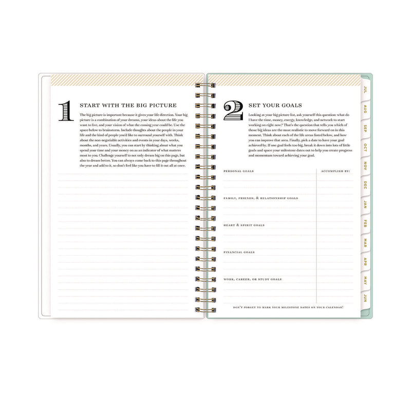 Blue Sky® Day Designer "Secret Garden Mint" Academic Year Weekly/Monthly Notes Planner, 8 x 5, 12-Month (July to June): 2025-2026 (BLS137900) Each