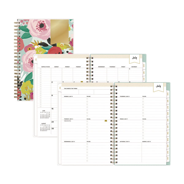 Blue Sky® Day Designer "Secret Garden Mint" Academic Year Weekly/Monthly Notes Planner, 8 x 5, 12-Month (July to June): 2025-2026 (BLS137900) Each
