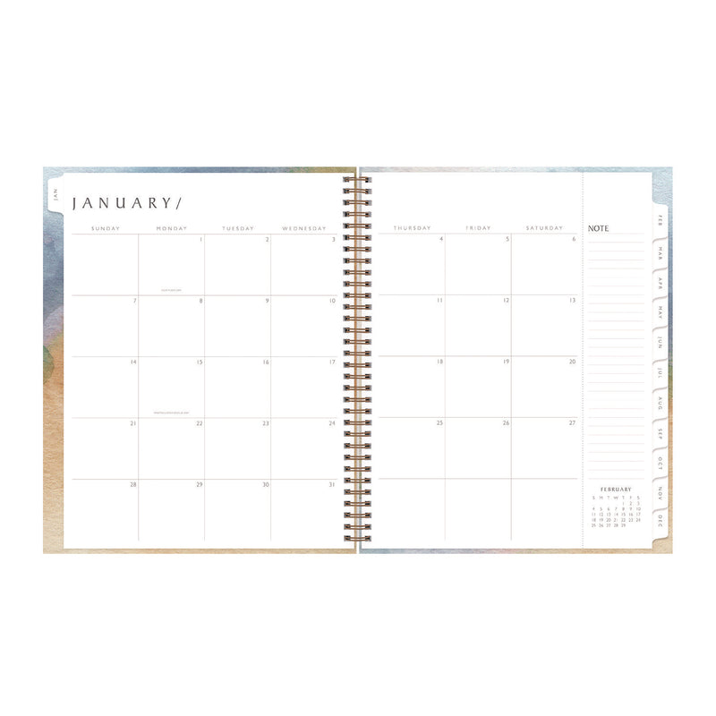 Blue Sky® One Tree Planted Andreo Weekly/Monthly Planner, Abstract Artwork, 11" x 8.5", Blue/Sand/Green Cover, 12-Month (Jan-Dec): 2026 (BLS137948) Each