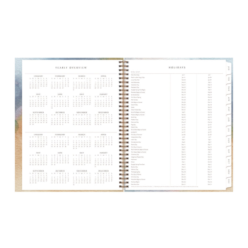 Blue Sky® One Tree Planted Andreo Weekly/Monthly Planner, Abstract Artwork, 11" x 8.5", Blue/Sand/Green Cover, 12-Month (Jan-Dec): 2026 (BLS137948) Each