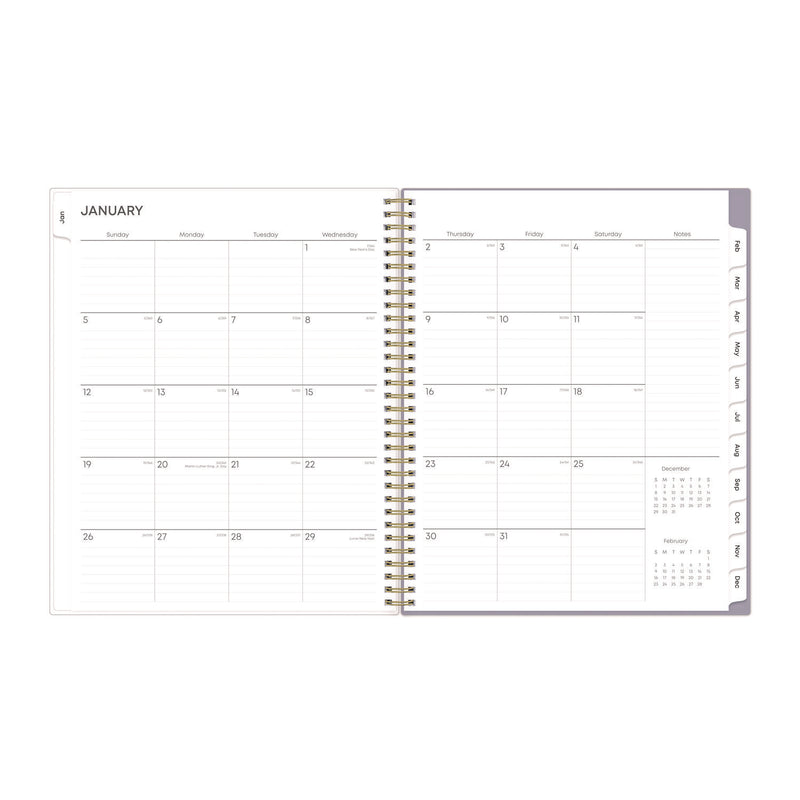 Blue Sky® Tula Weekly/Monthly Planner, Floral Artwork, 11" x 8.5", Purple/Pink/White Cover, 12-Month (Jan to Dec): 2026 (BLS143971) Each