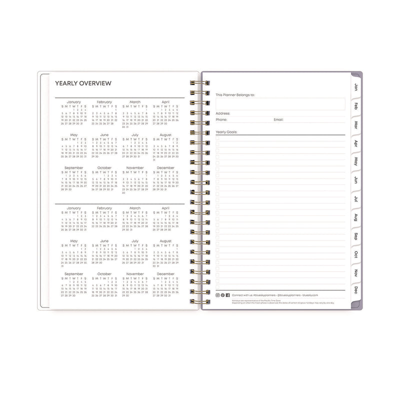 Blue Sky® Tula Weekly/Monthly Planner, Floral Artwork, 11" x 8.5", Purple/Pink/White Cover, 12-Month (Jan to Dec): 2026 (BLS143971) Each