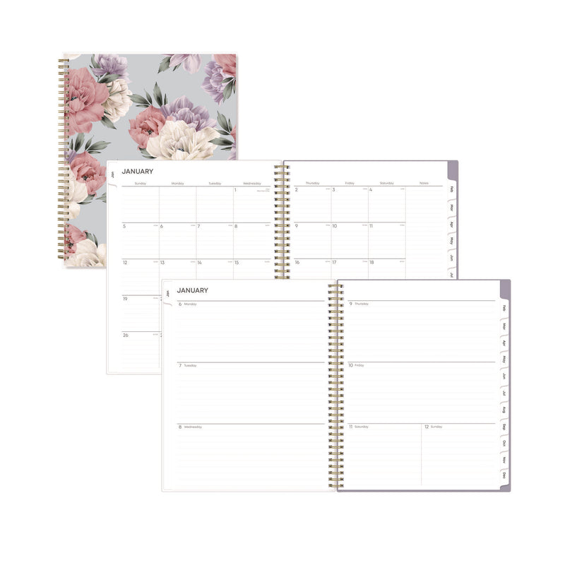 Blue Sky® Tula Weekly/Monthly Planner, Floral Artwork, 11" x 8.5", Purple/Pink/White Cover, 12-Month (Jan to Dec): 2026 (BLS143971) Each
