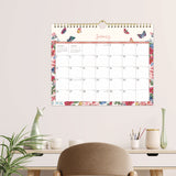 Blue Sky® Fly By Monthly Wall Calendar, Butterflies Artwork, 11" x 8.75", Cream/Pink/Blue Sheets, 12-Month (Jan to Dec): 2026 (BLS148643) Each
