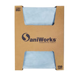 HOSPECO Deluxe Foodservice Wiper, 1-Ply, 13 x 21, Blue, 150/Carton (HOSNF310QCBA) Case of 150