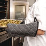San Jamar Bestguard Oven Mitt, 17", WebGuard Plus Fabric, Black, Pair (SJM800FG17BK) 1 Pair
