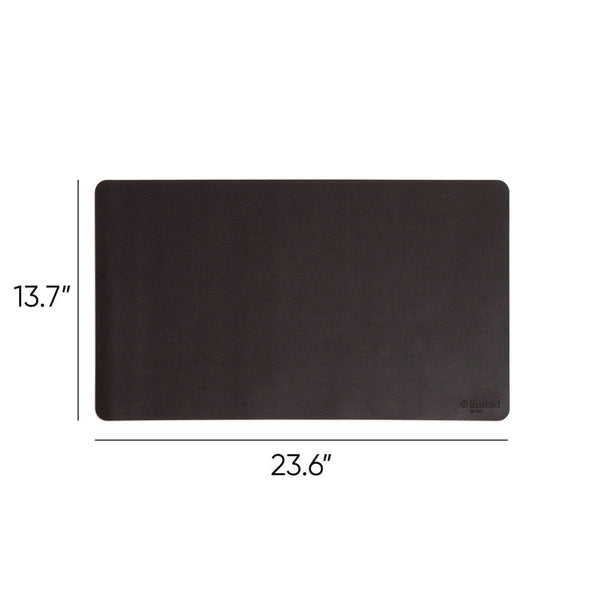 Smead™ Vegan Leather Desk Pads, 23.6 x 13.7, Charcoal (SMD64838) Each