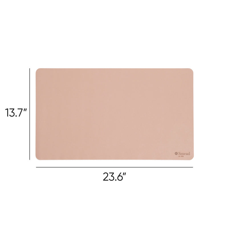 Smead™ Vegan Leather Desk Pads, 23.6 x 13.7, Light Pink (SMD64839) Each