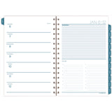 Cambridge® Glacier Weekly/Monthly Planner, Glacier Artwork, 8.5" x 6.38", Blue/Gray/Silver Cover, 12-Month (Jan to Dec): 2025 (AAG1727200) Each