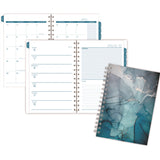 Cambridge® Glacier Weekly/Monthly Planner, Glacier Artwork, 8.5" x 6.38", Blue/Gray/Silver Cover, 12-Month (Jan to Dec): 2025 (AAG1727200) Each