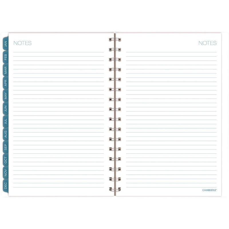 Cambridge® Glacier Weekly/Monthly Planner, Glacier Artwork, 8.5" x 6.38", Blue/Gray/Silver Cover, 12-Month (Jan to Dec): 2025 (AAG1727200) Each