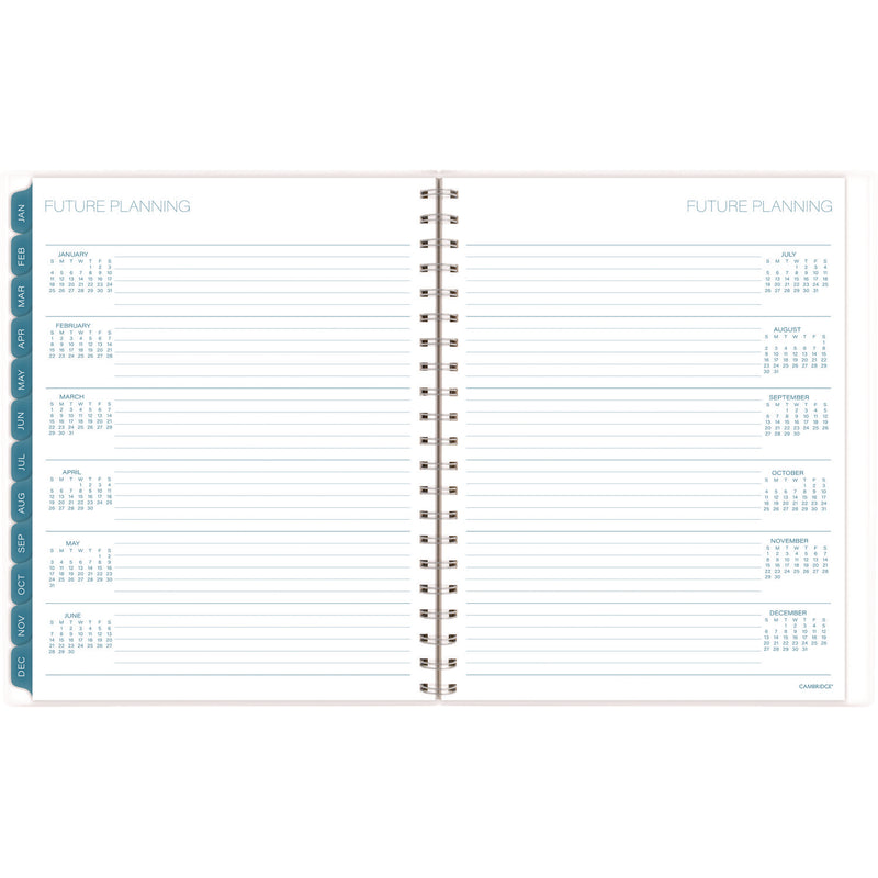 Cambridge® Glacier Weekly/Monthly Planner, Glacier Artwork, 11" x 9.25", Blue/Gray/Silver Cover, 12-Month (Jan to Dec): 2025 (AAG1727905) Each