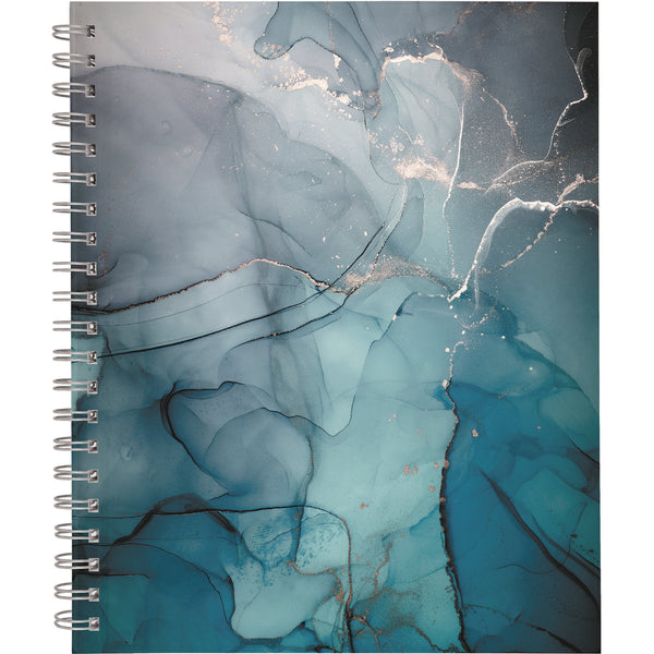 Cambridge® Glacier Weekly/Monthly Planner, Glacier Artwork, 11" x 9.25", Blue/Gray/Silver Cover, 12-Month (Jan to Dec): 2025 (AAG1727905) Each