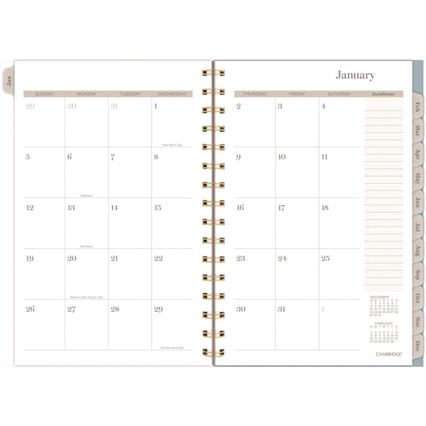 Cambridge® Triad Weekly/Monthly Planner, Geometric Artwork, 8.5" x 6.38", Multicolor Cover, 12-Month (Jan to Dec): 2025 (AAG1728200) Each