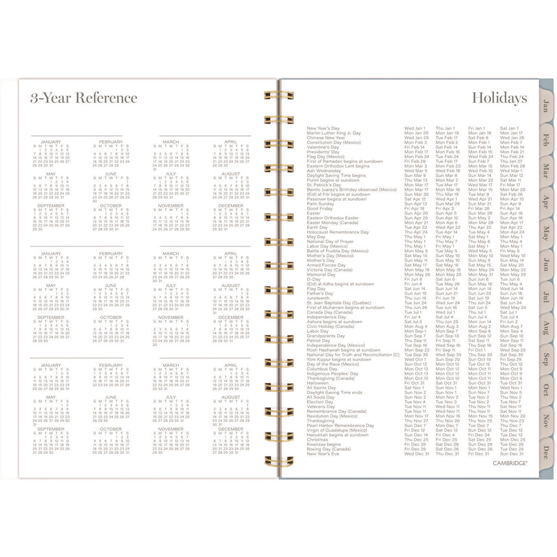 Cambridge® Triad Weekly/Monthly Planner, Geometric Artwork, 8.5 x 6.38, Multicolor Cover, 12-Month (Jan to Dec): 2025 (AAG1728200) Each