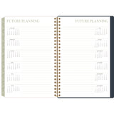 Cambridge® Leah Bisch Weekly/Monthly Floral Planner, Floral Artwork, 8.5" x 6.38", Blue/White/Gold Cover, 12-Month (Jan to Dec): 2025 (AAGLB34200) Each