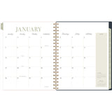 Cambridge® Leah Bisch Weekly/Monthly Floral Planner, Floral Artwork, 11" x 9.25", Blue/White/Gold Cover, 12-Month (Jan to Dec): 2025 (AAGLB34905) Each