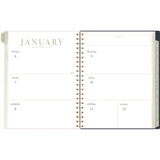 Cambridge® Leah Bisch Weekly/Monthly Floral Planner, Floral Artwork, 11" x 9.25", Blue/White/Gold Cover, 12-Month (Jan to Dec): 2025 (AAGLB34905) Each