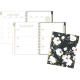 Cambridge® Leah Bisch Weekly/Monthly Floral Planner, Floral Artwork, 11" x 9.25", Blue/White/Gold Cover, 12-Month (Jan to Dec): 2025 (AAGLB34905) Each