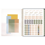 Cambridge® Leah Bisch Weekly/Monthly Floral Planner, Floral Artwork, 11" x 9.25", Blue/White/Gold Cover, 12-Month (Jan to Dec): 2025 (AAGLB34905) Each