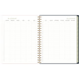 Cambridge® Leah Bisch Weekly/Monthly Floral Planner, Floral Artwork, 11" x 9.25", Blue/White/Gold Cover, 12-Month (Jan to Dec): 2025 (AAGLB34905) Each