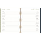 Cambridge® Leah Bisch Weekly/Monthly Floral Planner, Floral Artwork, 11" x 9.25", Blue/White/Gold Cover, 12-Month (Jan to Dec): 2025 (AAGLB34905) Each