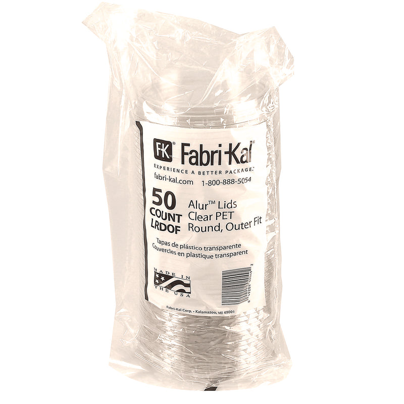 Fabri-Kal Recycleware Round Deli Container Lids, Clear, Plastic, 500/Carton (FABLRDOF) Case of 500