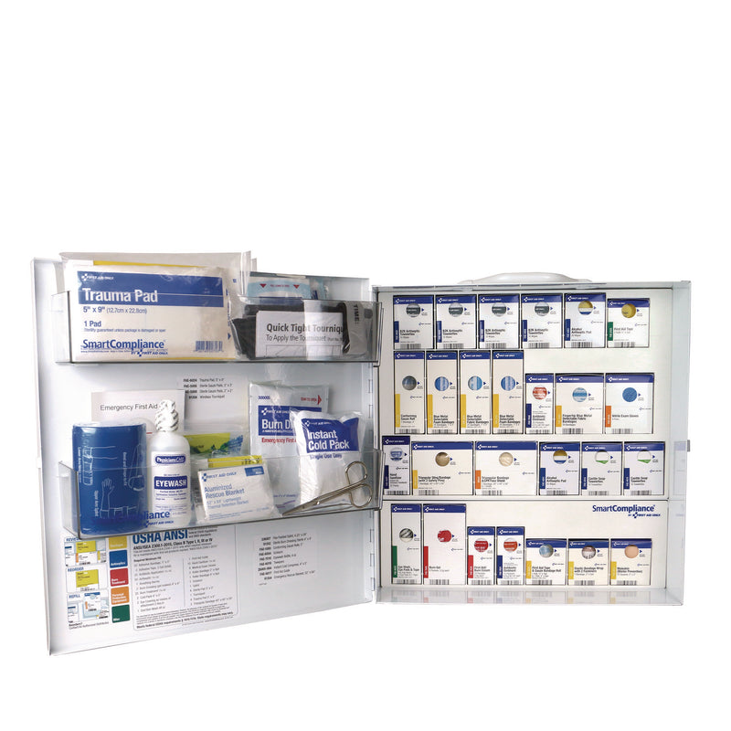 First Aid Only™ 91379 Large Metal SmartCompliance Food Service Cabinet ANSI B with No Medications, 337 Pieces, Metal Case (FAO91379) Each