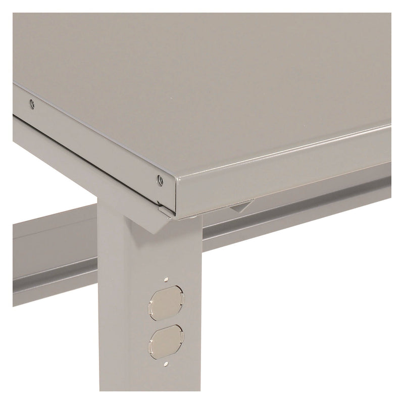 Global Industrial® Standard Duty Steel Top Adjustable Height Workbench, 2,000 lbs, 60 x 30 x 30.88 to 36.88, Gray (GBE183152) Each