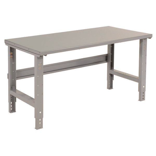 Global Industrial® Standard Duty Steel Top Adjustable Height Workbench, 2,000 lbs, 60 x 30 x 30.88 to 36.88, Gray (GBE183152) Each