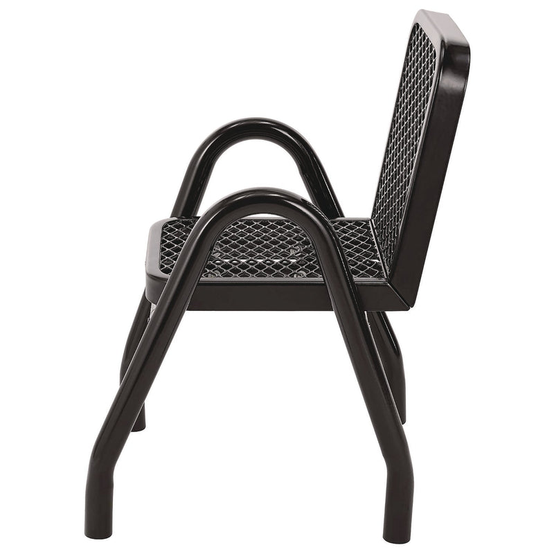 Global Industrial® Outdoor Dining Set, Round, 36" dia x 29"h, Black Top, Black Base/Legs (GBE348122BK) Each