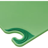 San Jamar Saf-T-Grip Cutting Board, 24 x 18 x 0.5, Green (SJMCBG182412GN) Each