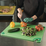 San Jamar Saf-T-Grip Cutting Board, 24 x 18 x 0.5, Green (SJMCBG182412GN) Each