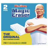Mr. Clean Magic Eraser, 4.6 x 2.3, 1" Thick, White, 2/Pack, 12 Packs/Carton (PGC43515) Case of 12